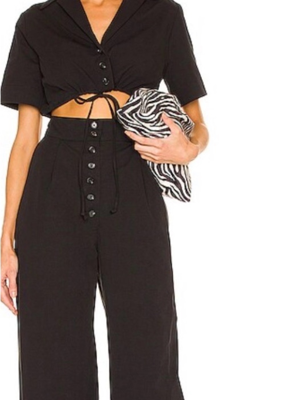 NWT-MATTHEW BRUCH CUTOUT CAMP JUMPSUIT-BLACK SIZE XS (1) -RETAILS $585
